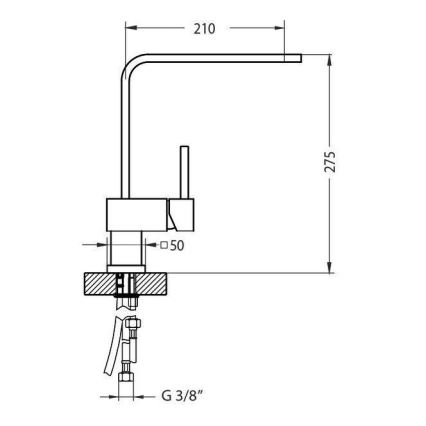 ALVEUS 1134829 - Vaskkran LAGUNA 28,6 cm monarch brons