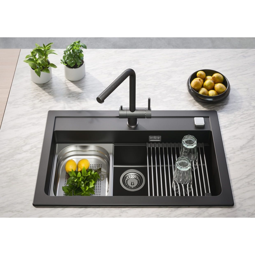 ALVEUS 1139808 - Vaskkran AGUILA 33,3 cm granit/svart