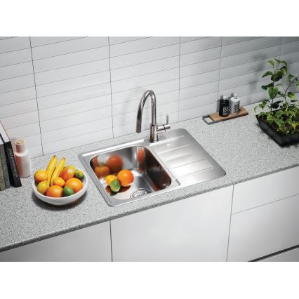 ALVEUS 1144603 - Diskho LINE 61,5x50 cm rostfritt stål/satin, utan excenter