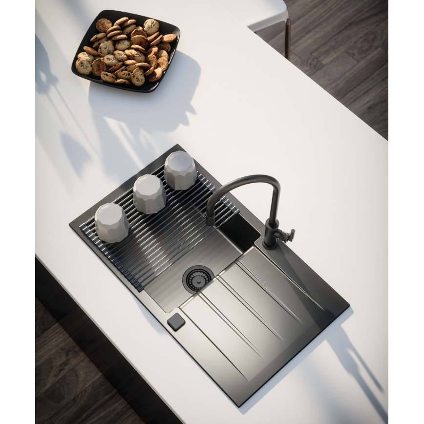 ALVEUS 1148159 - Diskho för kök CADIT 79x50 cm granit/svart