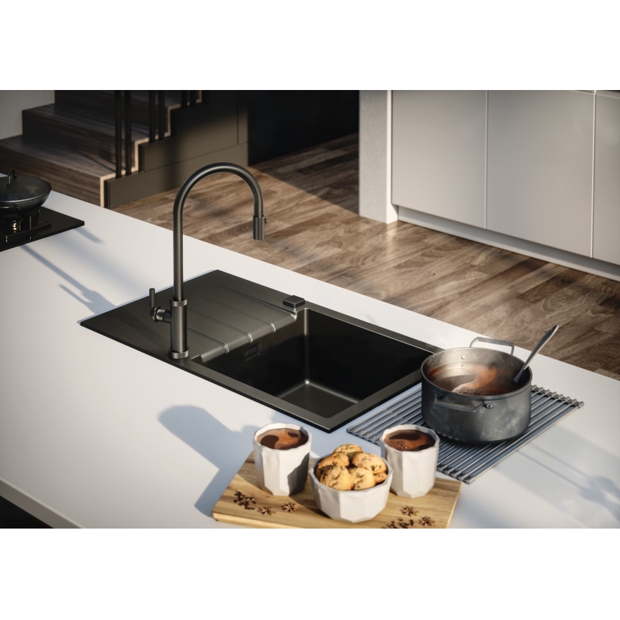 ALVEUS 1148159 - Diskho för kök CADIT 79x50 cm granit/svart