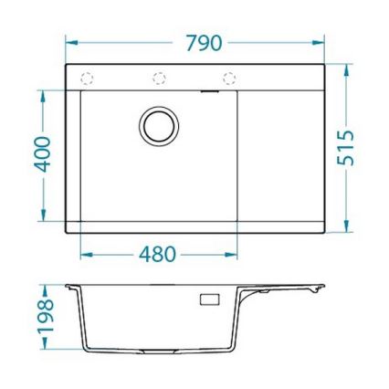 ALVEUS 1149501 - Diskho PURE 79x51,5 cm granit/brun