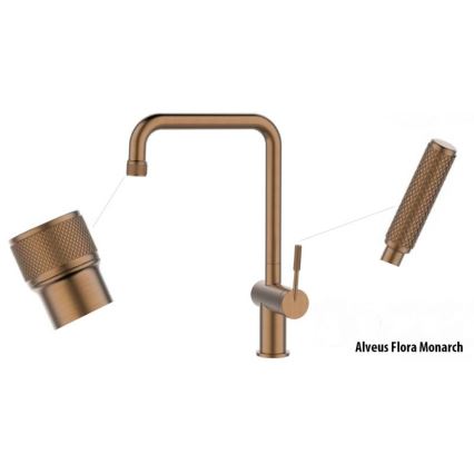 ALVEUS 1150763 - Vaskkran FLORA 34,8 cm koppar