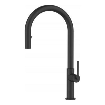 ALVEUS 1150895 - Tvättställsblandare med utdragbar spruta ORION 44,2 cm svart