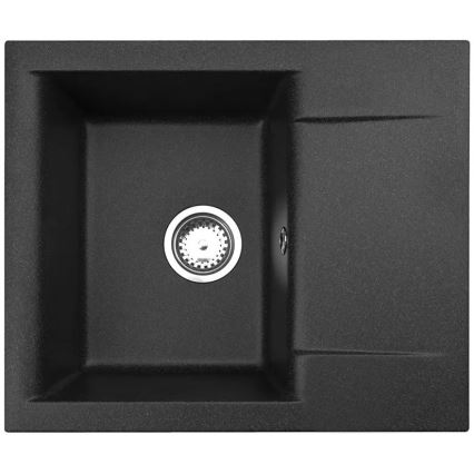 ALVEUS SETA23197 - Diskho CADIT 59x50 cm + köksblandare med flexibel pip MINTAS 34 cm granit/matt svart