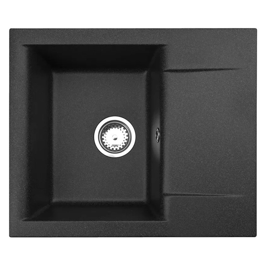 ALVEUS SETA23197 - Diskho CADIT 59x50 cm + köksblandare med flexibel pip MINTAS 34 cm granit/matt svart