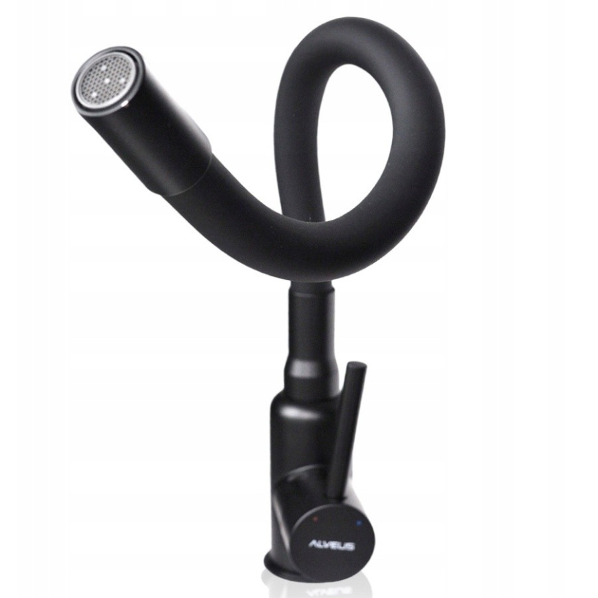 ALVEUS SETA23197 - Diskho CADIT 59x50 cm + köksblandare med flexibel pip MINTAS 34 cm granit/matt svart