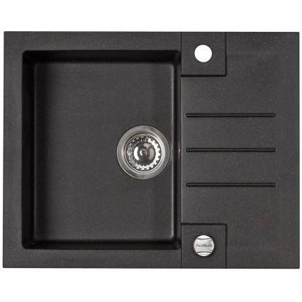 ALVEUS SETA23236 - Diskho ROCK 59,5x47,5 cm + diskblandare MINTAS 34 cm med flexibel pip, granit/matt svart