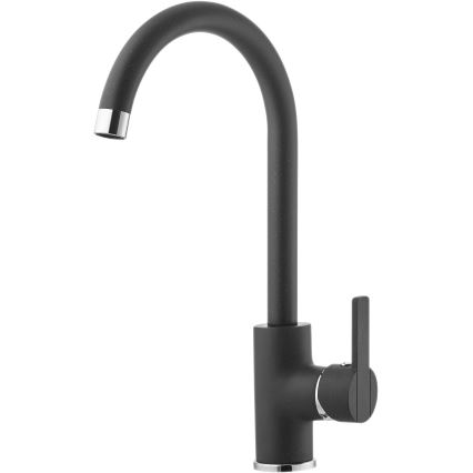 ALVEUS SETA737 - Diskho CORTINA 50x45 cm + köksblandare TONIA 29,5 cm med flexibel, utdragbar pip, granit/matt svart