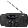 AM/FM-vevradio med solcellspanel och LED-ficklampa, 2000 mAh