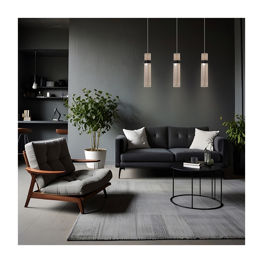 AMBIENTE LED-takpendel på vajer, 6W/230V, 3000/4000/6000K, svart