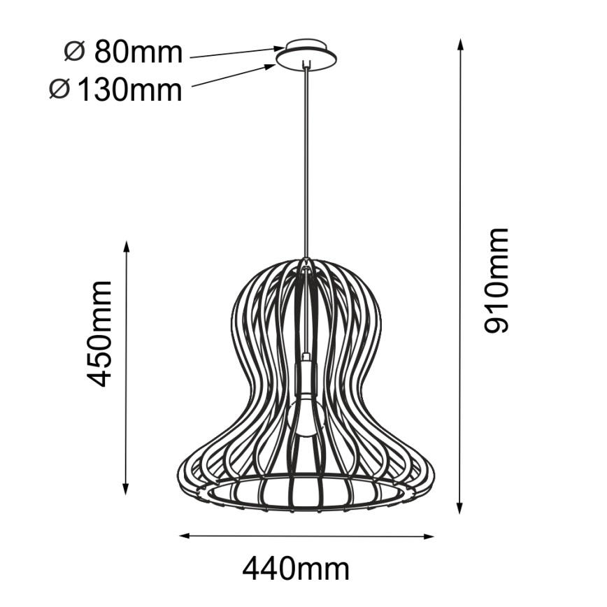 Amplex - Pendellampa på kabel 1xE27/20W/230V beige