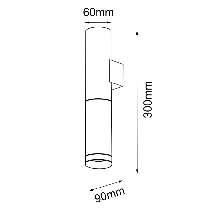 Amplex - Vägglampa  1xGU10/15W/230V