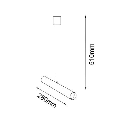 Amplex - Pendelkrona 1xGU10-MR11/15W/230V svart/mässing