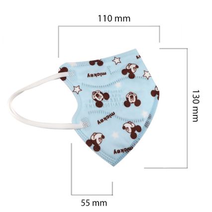 Andningsskydd barnstorlek FFP2 Barn NR CE 0370 Musse blå 20st