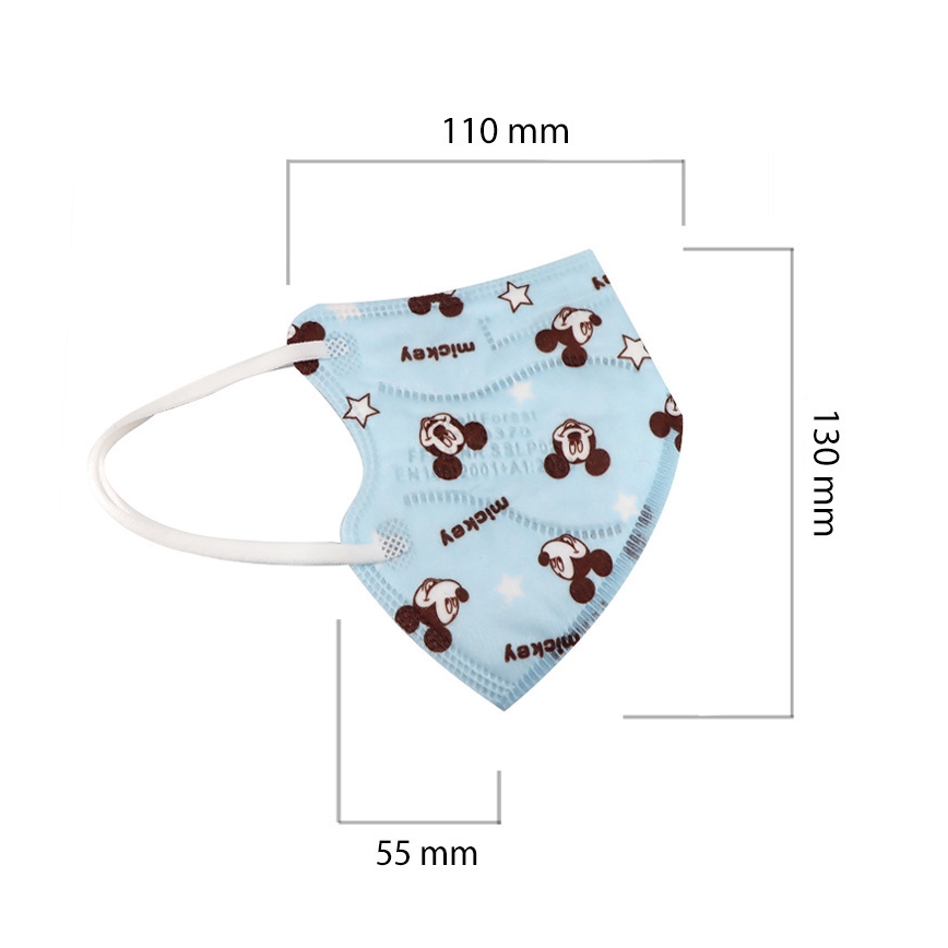 Andningsskydd barnstorlek FFP2 Barn NR CE 0370 Musse blå 20st