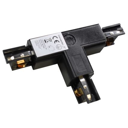 Anslutning för lampor i skensystem 3-fas TRACK svart typ T