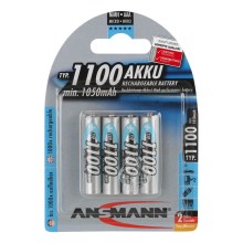 Ansmann 07521 Micro AAA - 4st Laddningsbara batterier AAA NiMH1.2V/1050mAh