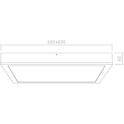 APLED - LED fastsatt panel  QUADRA LED/42W/230V ek