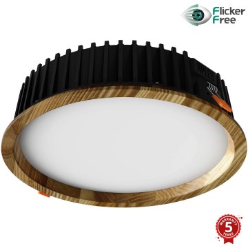 APLED - LED infälld belysning RONDO WOODLINE LED/18W/230V 4000K diameter 26 cm ask massivt trä