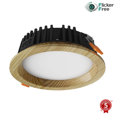 APLED - LED infälld belysning RONDO WOODLINE LED/6W/230V 3000K diameter 15 cm tall massivt trä