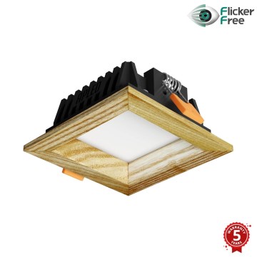 APLED - LED infälld belysning SQUARE WOODLINE LED/3W/230V 4000K 9x9 cm ask massivt trä