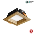 APLED - LED infälld belysning SQUARE WOODLINE LED/3W/230V 4000K 9x9 cm ek massivt trä
