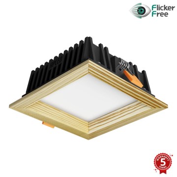 APLED - LED infälld belysning SQUARE WOODLINE LED/6W/230V 4000K 12x12 cm tall massivt trä