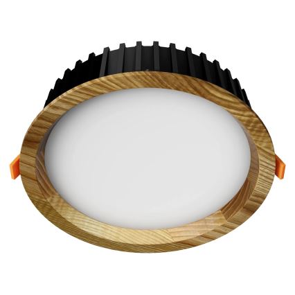 APLED - LED infälld belysning RONDO WOODLINE LED/12W/230V 3000K diameter 20 cm ask massivt trä