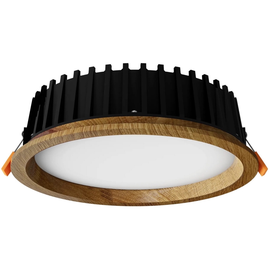 APLED - LED infälld belysning RONDO WOODLINE LED/12W/230V 3000K diameter 20 cm ek massivt trä