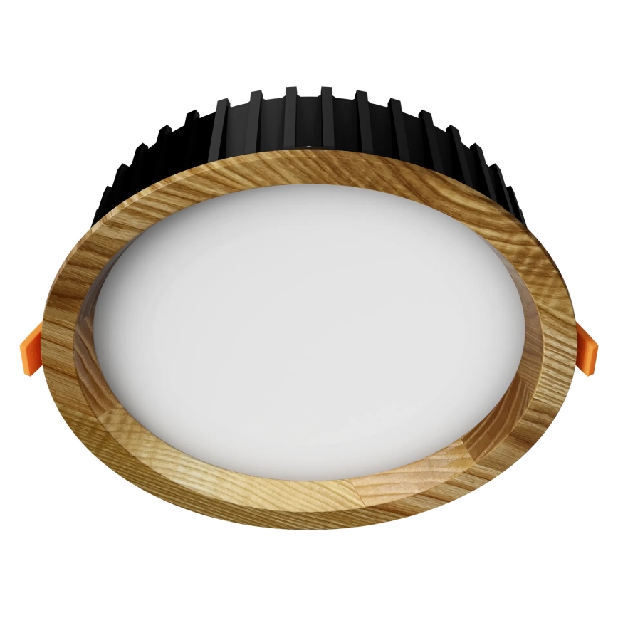 APLED - LED infälld belysning RONDO WOODLINE LED/12W/230V 4000K diameter 20 cm ask massivt trä