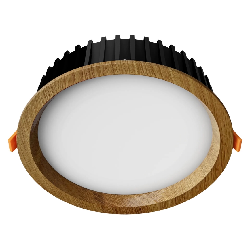 APLED - LED infälld belysning RONDO WOODLINE LED/12W/230V 4000K diameter 20 cm ek massivt trä