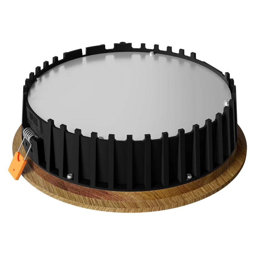 APLED - LED infälld belysning RONDO WOODLINE LED/12W/230V 4000K diameter 20 cm ek massivt trä