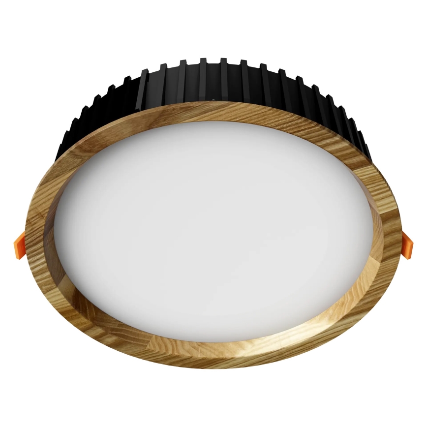 APLED - LED infälld belysning RONDO WOODLINE LED/18W/230V 3000K diameter 26 cm ask massivt trä