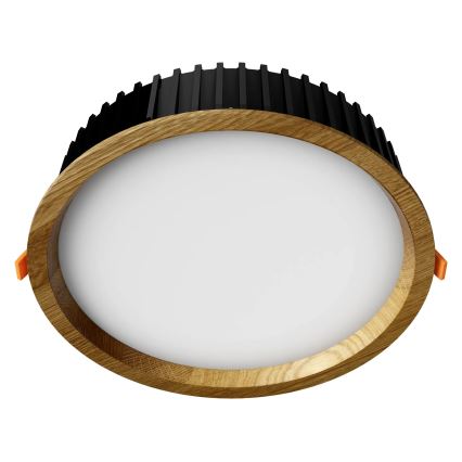 APLED - LED infälld belysning RONDO WOODLINE LED/18W/230V 3000K diameter 26 cm ek massivt trä
