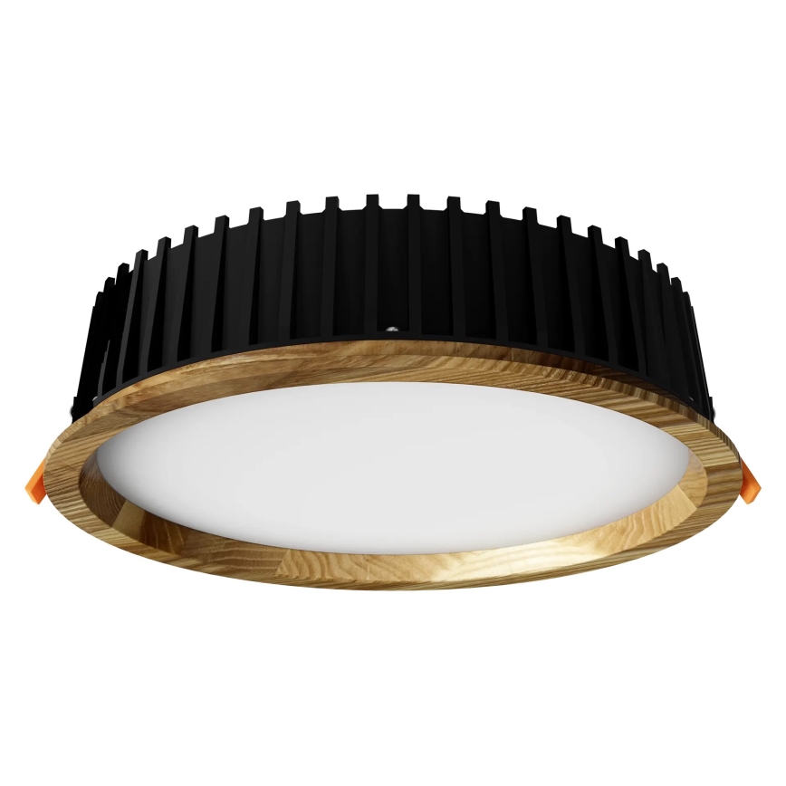 APLED - LED infälld belysning RONDO WOODLINE LED/18W/230V 4000K diameter 26 cm ask massivt trä