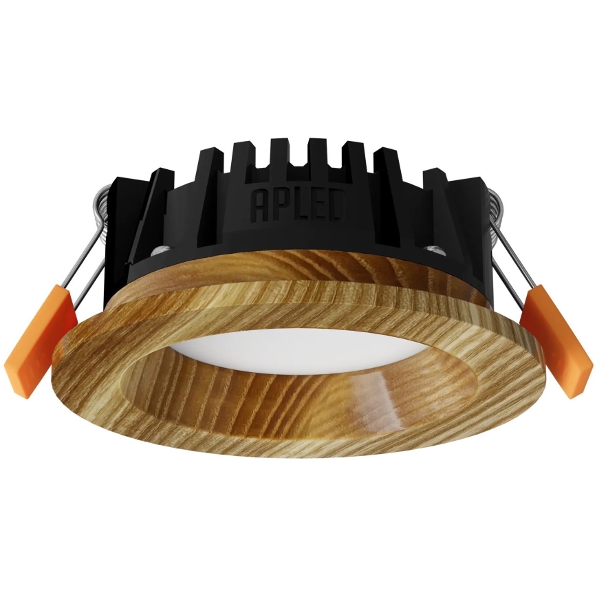 APLED - LED infälld belysning RONDO WOODLINE LED/3W/230V 3000K diameter 9 cm ask massivt trä