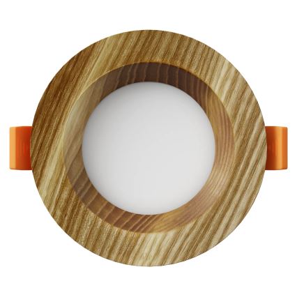 APLED - LED infälld belysning RONDO WOODLINE LED/3W/230V 3000K diameter 9 cm ask massivt trä