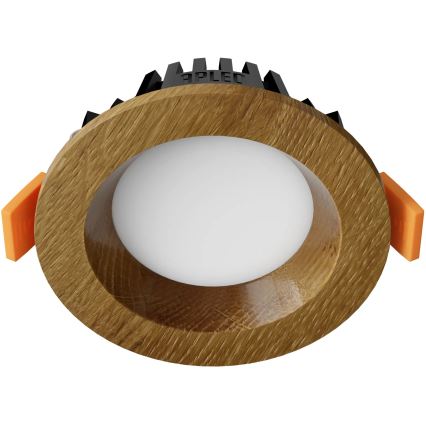 APLED - LED infälld belysning RONDO WOODLINE LED/3W/230V 3000K diameter 9 cm ek massivt trä