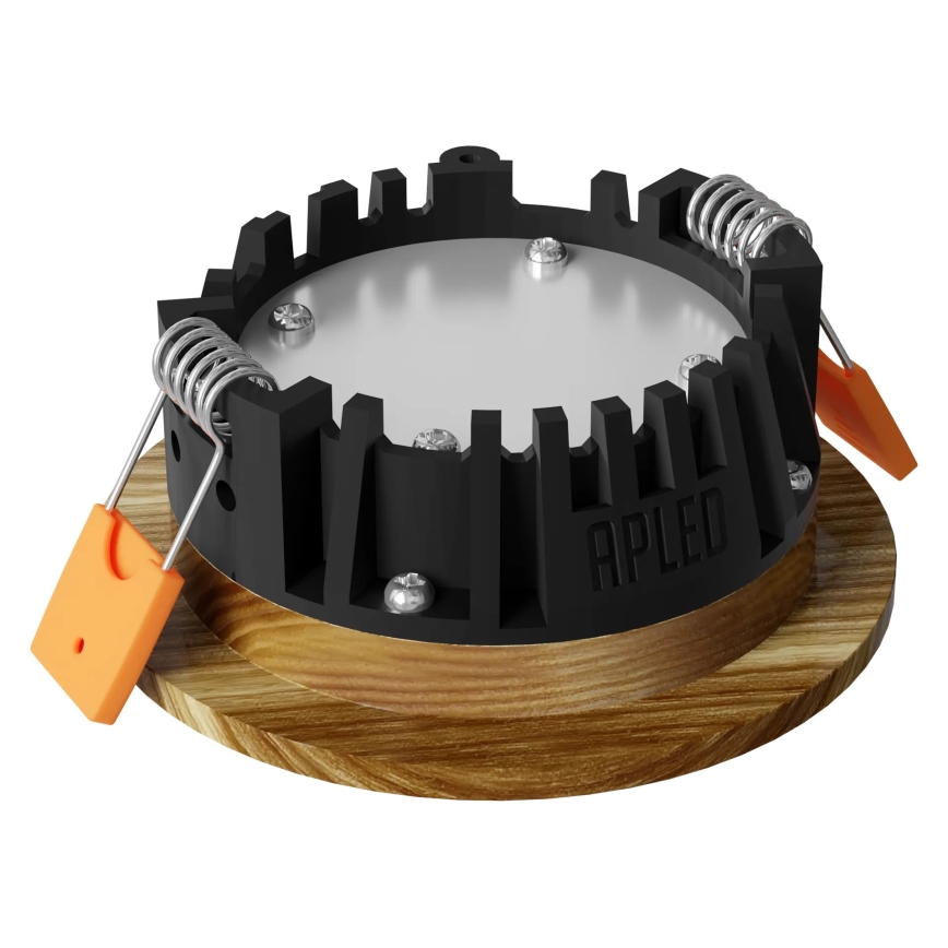 APLED - LED infälld belysning RONDO WOODLINE LED/3W/230V 4000K diameter 9 cm ask massivt trä