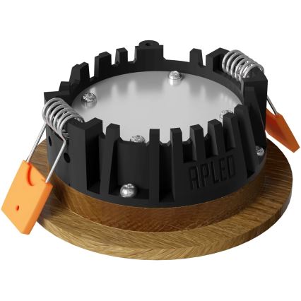 APLED - LED infälld belysning RONDO WOODLINE LED/3W/230V 4000K diameter 9 cm ek massivt trä