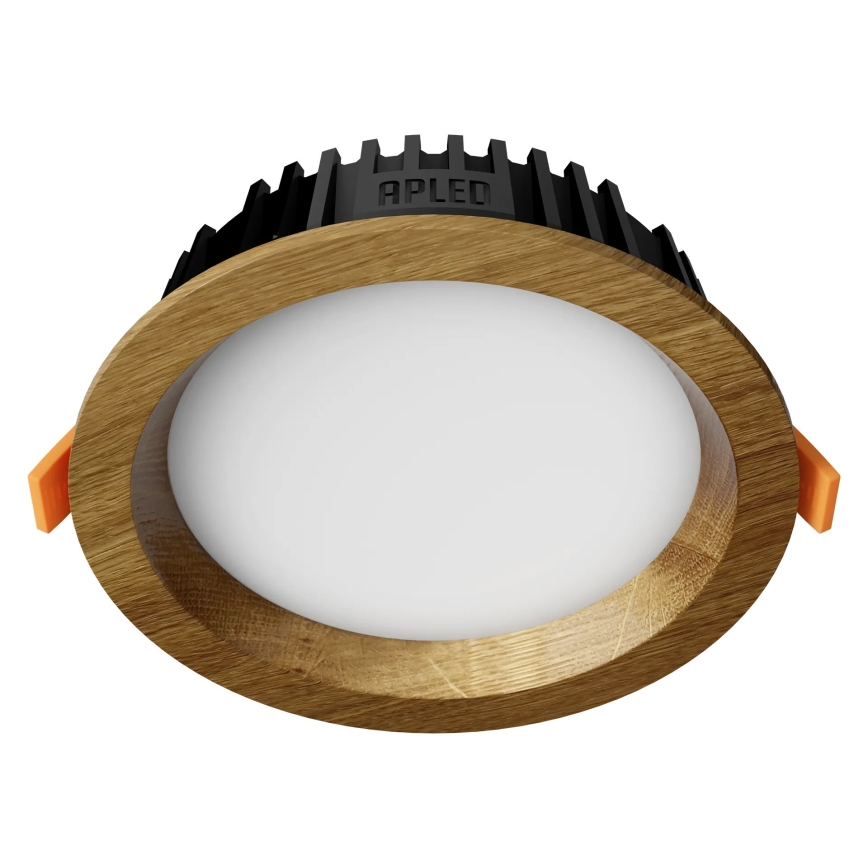 APLED - LED infälld belysning RONDO WOODLINE LED/6W/230V 4000K diameter 15 cm ek massivt trä