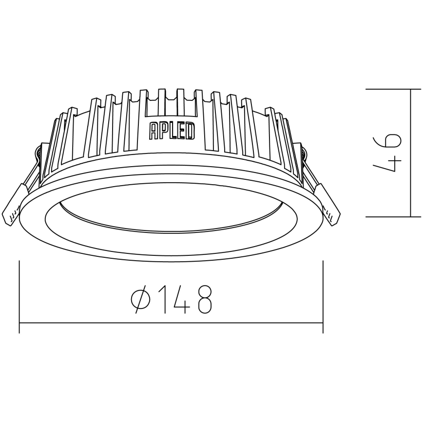APLED - LED infälld belysning RONDO WOODLINE LED/6W/230V 4000K diameter 15 cm ek massivt trä