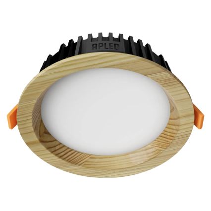 APLED - LED infälld belysning RONDO WOODLINE LED/6W/230V 4000K diameter 15 cm tall massivt trä