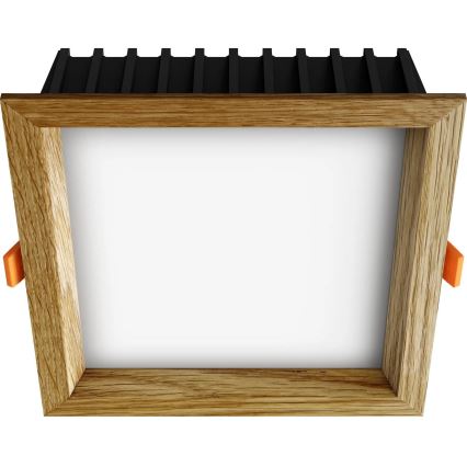 APLED - LED infälld belysning SQUARE WOODLINE LED/12W/230V 3000K 17x17 cm ek massivt trä