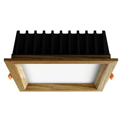 APLED - LED infälld belysning SQUARE WOODLINE LED/12W/230V 4000K 17x17 cm ek massivt trä