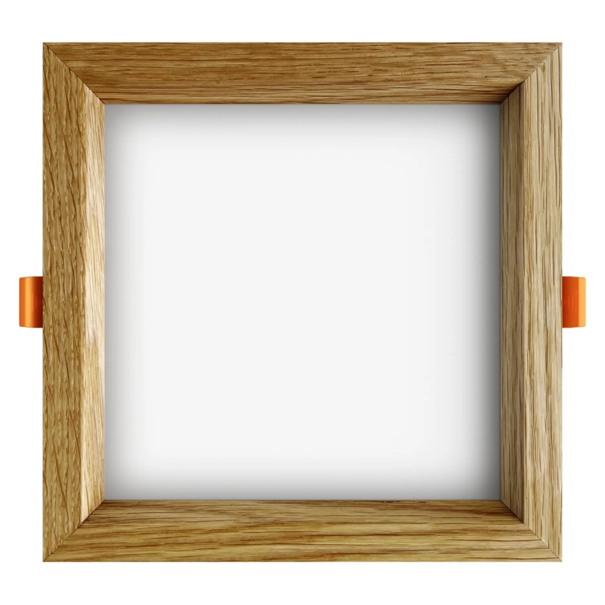 APLED - LED infälld belysning SQUARE WOODLINE LED/12W/230V 4000K 17x17 cm ek massivt trä