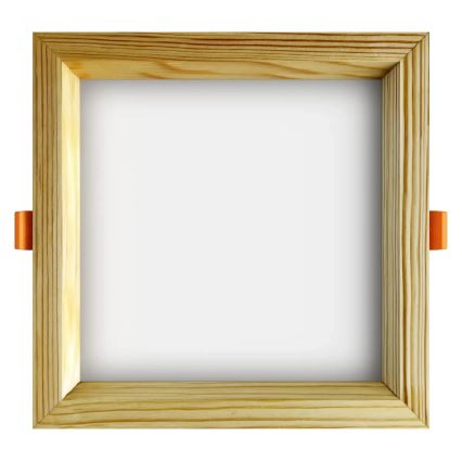 APLED - LED infälld belysning SQUARE WOODLINE LED/12W/230V 4000K 17x17 cm tall massivt trä