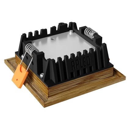 APLED - LED infälld belysning SQUARE WOODLINE LED/3W/230V 4000K 9x9 cm ek massivt trä