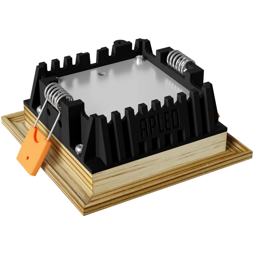 APLED - LED infälld belysning SQUARE WOODLINE LED/3W/230V 4000K 9x9 cm tall massivt trä